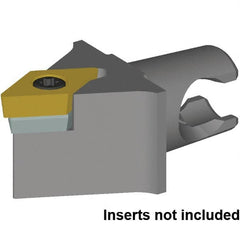 Kennametal - Neutral Cut, Size KM20, DC.. 11T30.. & DC.. 32.52 Insert Compatiblity, External Modular Turning & Profiling Cutting Unit Head - 25mm Head Length, Series KM Micro - Caliber Tooling