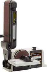 Enco - 36" Long x 4" Wide Belt, 6" Diam, Horizontal & Vertical Combination Sanding Machine - 1,745 Ft/min Belt Speed, 1/2 hp, Single Phase - Caliber Tooling