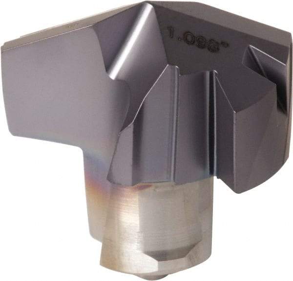 Iscar - Series ICP, 27.89mm Diam Grade IC908 Replaceable Drill Tip - Carbide, TiAlN/TiN Finish, 27 Seat Size - Caliber Tooling