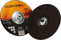 3M - 36 Grit, 7" Wheel Diam, 1/8" Wheel Thickness, Type 27 Depressed Center Wheel - Ceramic, 8,500 Max RPM - Caliber Tooling