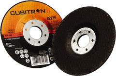 3M - 36 Grit, 4-1/2" Diam x 1/8" Thick x 7/8" Arbor, Type 27 Depressed Center Wheel - Caliber Tooling