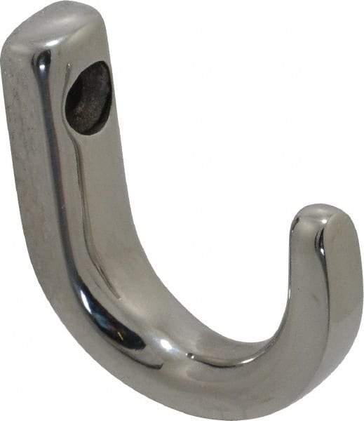 Sugatsune - 23/64" Wide x 1-11/32" High x 7/32" Thick, Wall Hook - 1-3/16" Projection, Polished - Caliber Tooling