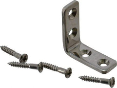 Sugatsune - 1-7/32" Long x 15/32" Wide, 18-8 Stainless Steel, Corner Brackets - Caliber Tooling