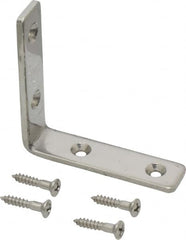 Sugatsune - 2-13/32" Long x 19/32" Wide, 18-8 Stainless Steel, Corner Brackets - Caliber Tooling