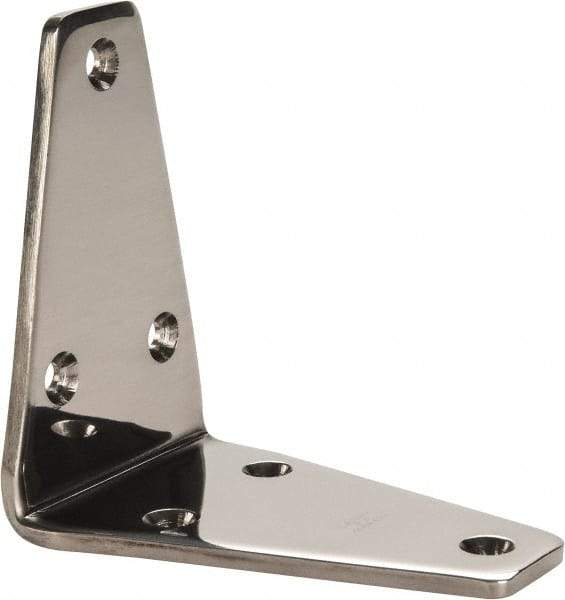 Sugatsune - 3-5/32" Long x 1-31/32" Wide, 18-8 Stainless Steel, Wide Corner Brackets - Caliber Tooling