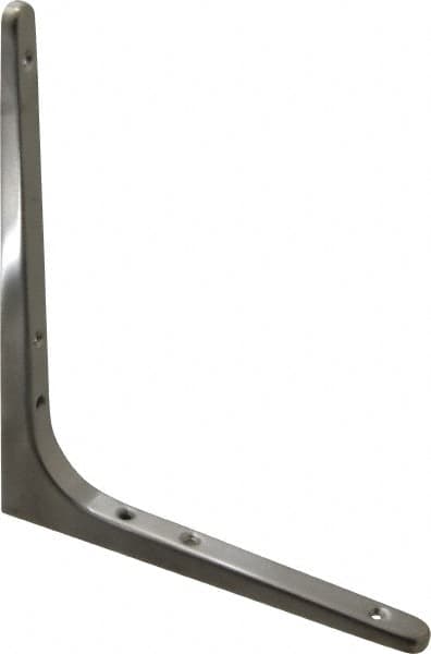 Sugatsune - 62 Lb Capacity, Satin Stainless Steel Coated, Shelf Bracket - 7-7/8" Long, 9-7/16" Wide - Caliber Tooling