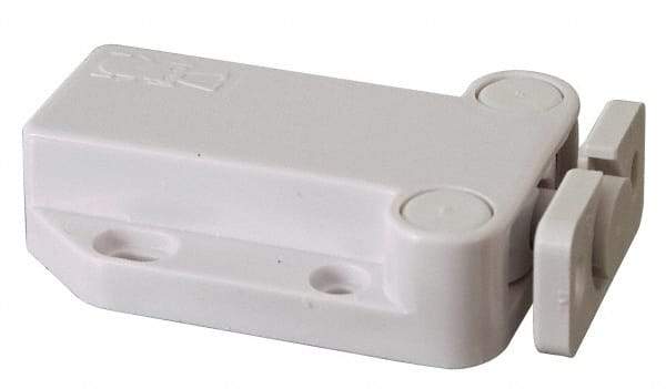 Sugatsune - 2-1/4" Long x 1-3/8" Wide x 5/8" High, Plastic Safe Push Latch - MC-37 Catch - White Finish - Caliber Tooling