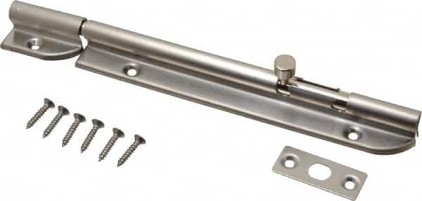 Sugatsune - 7-3/8" Long, 1-1/16" Wide Stainless Steel Barrel Bolts - Nickel Plated - Caliber Tooling