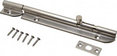 Sugatsune - 7-3/8" Long, 1-1/16" Wide Stainless Steel Barrel Bolts - Nickel Plated - Caliber Tooling