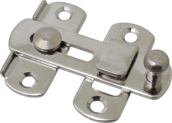 Sugatsune - 2-3/4" Long x 2" Wide, Slide Bar Latch - Stainless Steel, with Polished Finish - Caliber Tooling