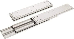 Sugatsune - 12" Slide Length, 12.56" Travel Length, Stainless Steel Ball Bearing Slide SSR-10 - 7/8" Wide, 2-3/4" High, 600 Lb Capacity at Full Extension, Satin Finish - Caliber Tooling