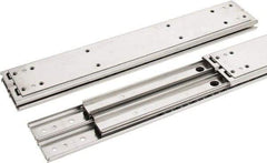 Sugatsune - 16" Slide Length, 16.56" Travel Length, Stainless Steel Ball Bearing Slide SSR-10 - 7/8" Wide, 2-3/4" High, 571 Lb Capacity at Full Extension, Satin Finish - Caliber Tooling