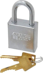 American Lock - 1-1/8" Shackle Clearance, Keyed Different A5200 Padlock - 5/16" Shackle Diam, Steel - Caliber Tooling