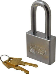 American Lock - 2" Shackle Clearance, Keyed Different A5261 Padlock - 3/8" Shackle Diam, Steel, with Solid Steel Finish - Caliber Tooling