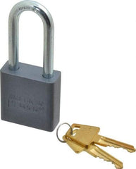 American Lock - 2" Shackle Clearance, Keyed Alike A11 Padlock - 5/16" Shackle Diam, Aluminum, with Solid Aluminum Finish - Caliber Tooling