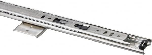 Knape & Vogt - 20" Slide Length, Chrome Variable-Height Pencil Drawer Slide - 3/4" Wide - Caliber Tooling