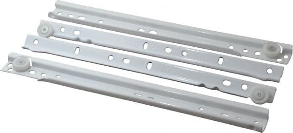 Knape & Vogt - 300mm Slide Length, 225mm Travel Length, Steel Epoxy-Coated Drawer Slide - White Epoxy Finish - Caliber Tooling