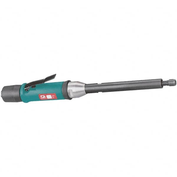 Dynabrade - 1/4" Collet, Straight Handle, Air Extended Length Die Grinder - 18,000 RPM, Rear Exhaust, 30 CFM, 0.5 hp, 90 psi, 1/4 NPT Inlet - Caliber Tooling