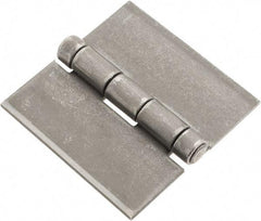 Made in USA - 3" Wide x 1/8" Thick, Blank Butt Hinge - Steel, Plain Finish - Caliber Tooling