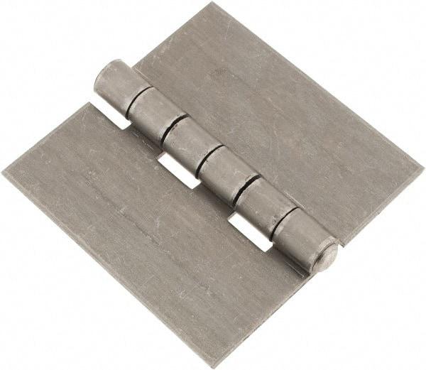 Made in USA - 6" Wide x 3/16" Thick, Blank Butt Hinge - Steel, Plain Finish - Caliber Tooling