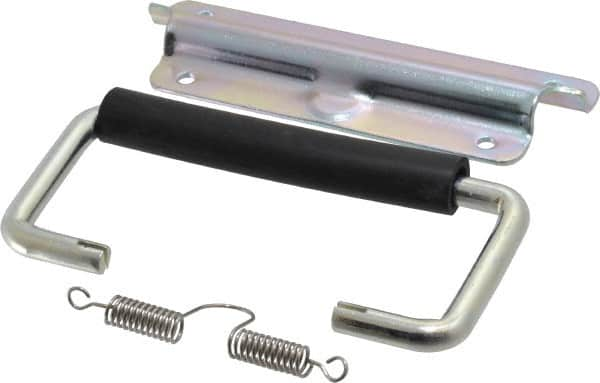 Value Collection - Full Plate Chest Handle with 90° Stop - 5-1/4" Wide x 3-1/4" High, Zinc Plated - Caliber Tooling