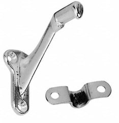 National Mfg. - Bright Brass Coated, Handrail Bracket - 2-1/4" Long, 2-29/32" High, 1-23/64" Wide - Caliber Tooling