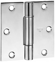 4-1/2″ Long x 4-1/2″ Wide Steel Full Mortise Commercial Hinge Satin Chromium Plated Finish, 3 Knuckles