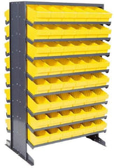 Quantum Storage - 800 Lb Capacity, 24" Deep x 36" Wide x 60" High, Steel Pick Rack - 2 Sides, 96 Yellow Polystyrene Bins - Caliber Tooling