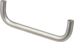 Electro Hardware - 8-32 Internal Thread, 5/16" Handle Diam, Plain Stainless Steel Drawer Pull - 4" Center to Center - Caliber Tooling