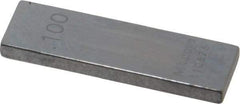 Mitutoyo - 0.1" Rectangular Steel Gage Block - Accuracy Grade AS-1, Includes Certificate of Inspection - Caliber Tooling