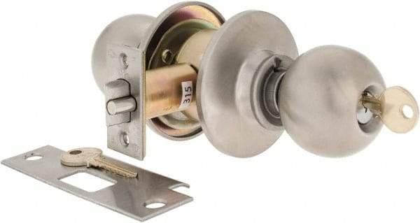 Yale - 1-3/8" Door Thickness, Stainless Steel Entrance Knob Lockset - 2-3/4" Back Set, 2 Cylinder - Caliber Tooling