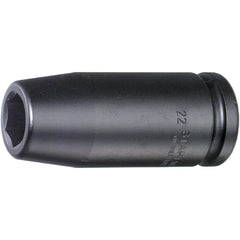 Impact Sockets; Drive Size: 3/4 in; Socket Size (mm): 21; Drive Style: Square; Overall Length (Decimal Inch): 3.9400; Material: Alloy Steel; Finish: Gunmetal; Insulated: No; Non-sparking: No; Deep: Yes; Number Of Points: 6