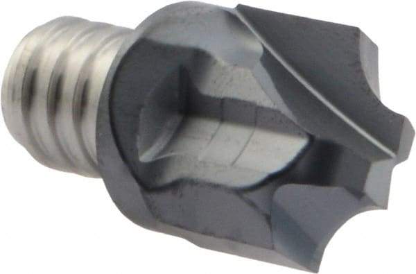 Iscar - MM HR Grade IC908 Carbide Concave Radius Milling Tip Insert - TiAlN Finish, 2 Flutes, 16mm Cutting Diam, 15mm Depth of Cut, 19.1mm Extension, 0.1969" Cnr Rad - Caliber Tooling