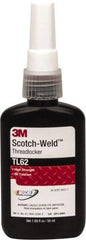 3M - 50 mL Bottle, Red, Medium Strength Liquid Threadlocker - Series TL62, 24 hr Full Cure Time, Hand Tool, Heat Removal - Caliber Tooling