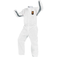 KleenGuard - Size 4XL SMS General Purpose Coveralls - White, Zipper Closure, Elastic Cuffs, with Boots, Serged Seams - Caliber Tooling