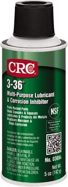 CRC - 6 oz Aerosol Can Lubricant - Clear Blue-Green, -50°F to 250°F, Food Grade - Caliber Tooling