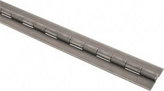 Made in USA - 72" Long x 2" Wide, 1" Knuckle, Steel Continuous Hinge - 1/4" Pin Diam, 0.09" Thick without Holes - Caliber Tooling