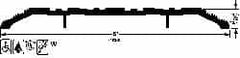 Pemko - 36" Long x 6" Wide x 1/2" High, Saddle Threshold - Gray PemKote Skid Resistant Surface - Caliber Tooling