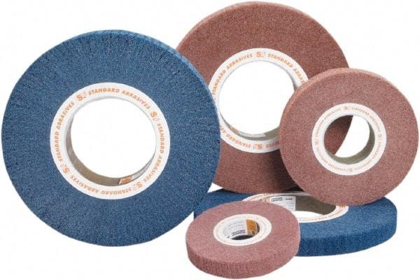 Standard Abrasives - 8 Inch Diameter Aluminum Oxide Unmounted Flap Wheel - 3 Inch Hole, 1 Inch Wide, Density 5, Non Woven, Very Fine Grade, 3,200 Max RPM - Caliber Tooling