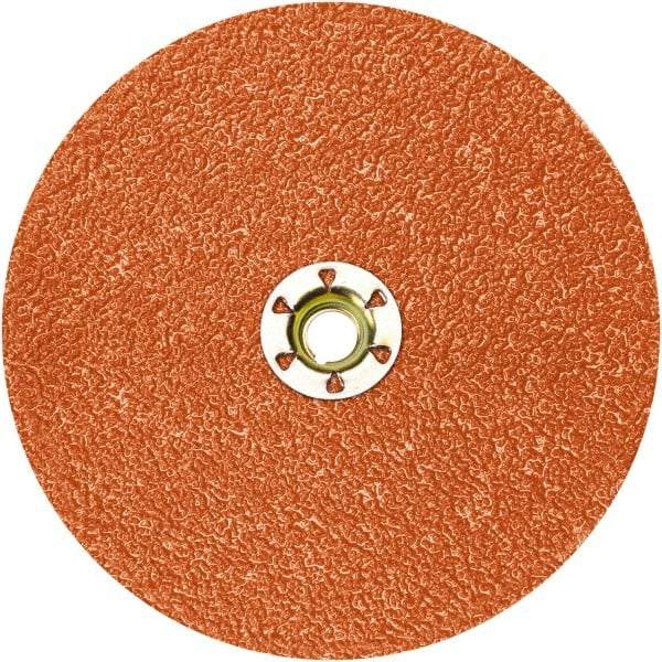 Standard Abrasives - 2" Disc Diam, 100 Grit, Ceramic Quick Change Disc - Type S Attaching System, Coated, Red, Fine Grade - Caliber Tooling