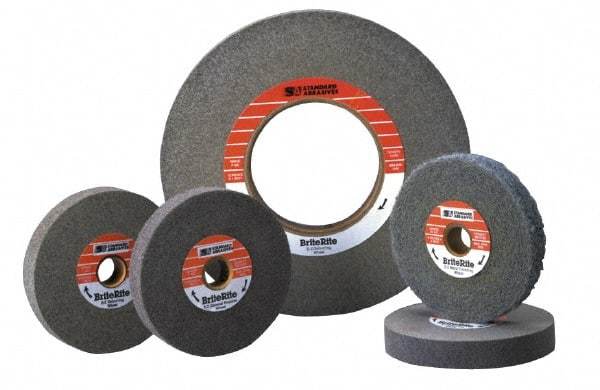 Standard Abrasives - 12" Diam, 1/2" Face Width, 5" Center Hole, Medium Grade, Aluminum Oxide Deburring Wheel - Convolute, Medium Density 5 Grade, 3,000 RPM - Caliber Tooling