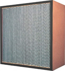 Made in USA - 24" High x 12" Wide 11-1/2" Deep, 99.97% Capture Efficiency, HEPA Air Filter - Microfiber Paper Media, Particle Board Frame, 250 FPM Max, 500 CFM, 220°F Max, Use with Hospitals & Clean Rooms - Caliber Tooling