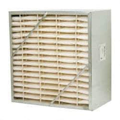 Value Collection - 24" Noml Height x 24" Noml Width x 12" Noml Depth, 65% Capture Efficiency, Rigid Box Air Filter - MERV 11, Synthetic Polypropylene, Integrated Corrosion-Resistant Steel Frame, 2,000 CFM - Caliber Tooling