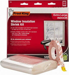 Frost King - 210" Long x 62" Wide, Indoor Shrink Film and Tape Weather Kit Weatherstripping - Clear Plastic - Caliber Tooling