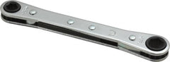 Lang - 1/4" x 5/16" 6 Point Ratcheting Box Wrench - Double End, 4-1/4" OAL, Steel - Caliber Tooling