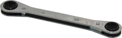 Lang - 1/2" x 9/16" 6 Point Ratcheting Box Wrench - Double End, 6-7/8" OAL, Steel - Caliber Tooling