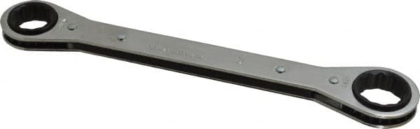 Lang - 3/4" x 7/8" 12 Point Ratcheting Box Wrench - Double End, 9-1/4" OAL, Steel - Caliber Tooling