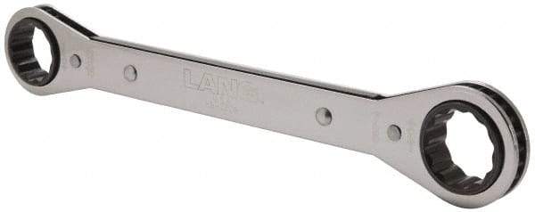 Lang - 13/16" x 7/8" 12 Point Ratcheting Box Wrench - Double End, 9-1/4" OAL, Steel - Caliber Tooling