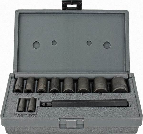 Lang - 11 Piece, 1/4 to 1", Hollow Punch Set - Caliber Tooling