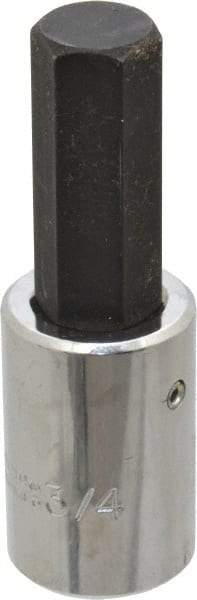 Proto - 1/2" Drive, 3/4" Hex Bit Socket - 4" OAL, 2" Bit Length - Caliber Tooling